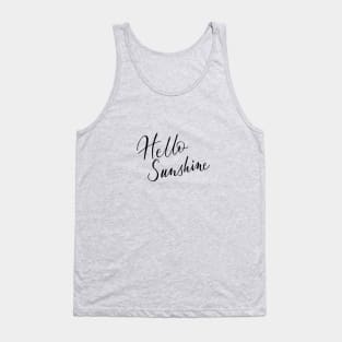 Hello Sunshine Black Tank Top